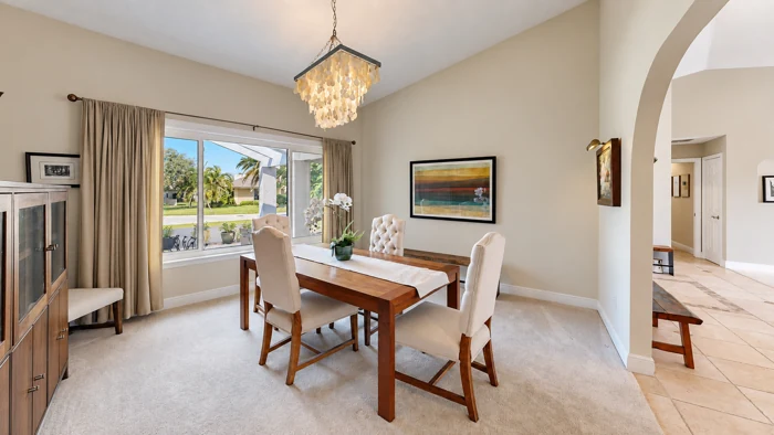 Dining room & waterfront views · 831 Hawksbill Island Drive · Satellite Beach